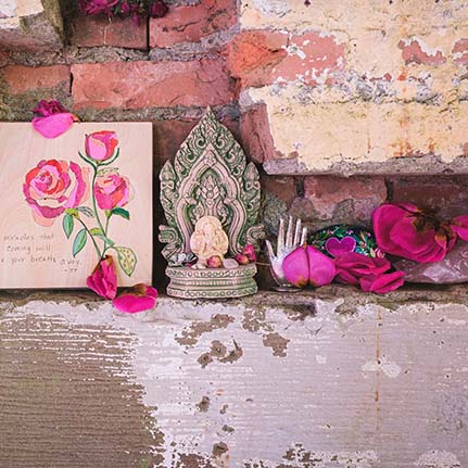 Abstract floral artwork by Carrie Schmitt