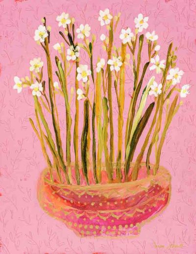 paper whites in bloom